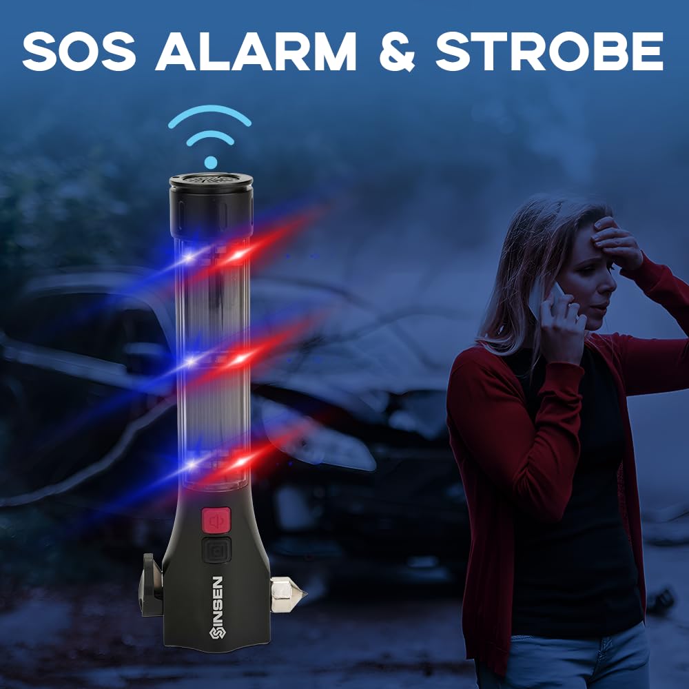 SINSEN magnetic base attached to car for hands-free light