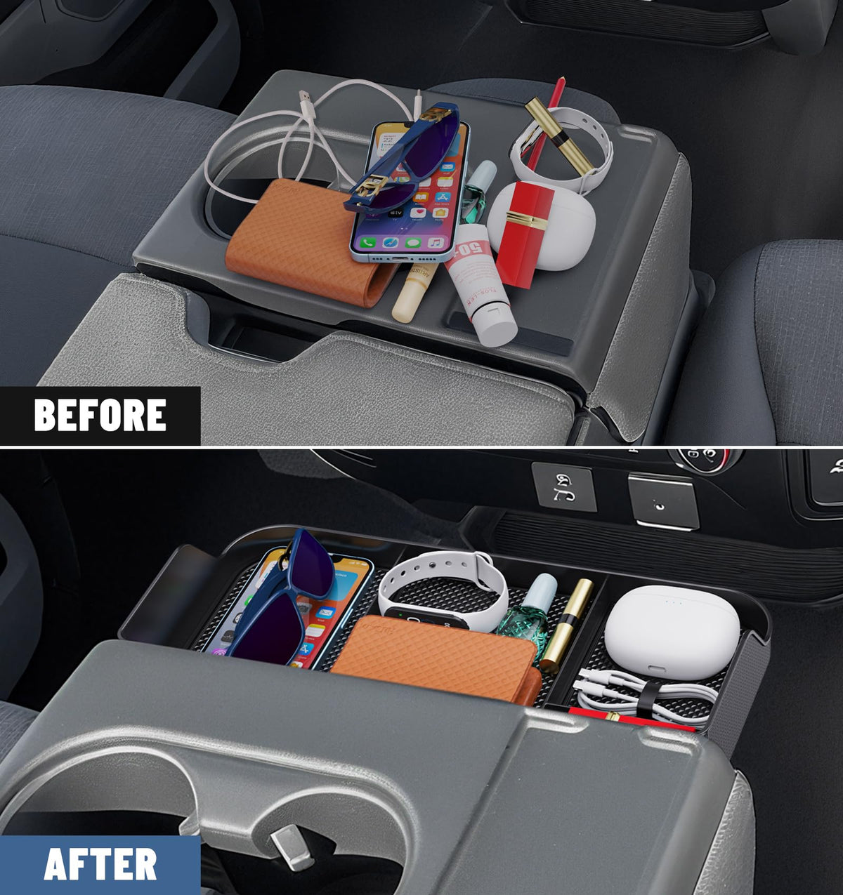 Sinvanho anti-slip mats detail preventing items from sliding and rattling
