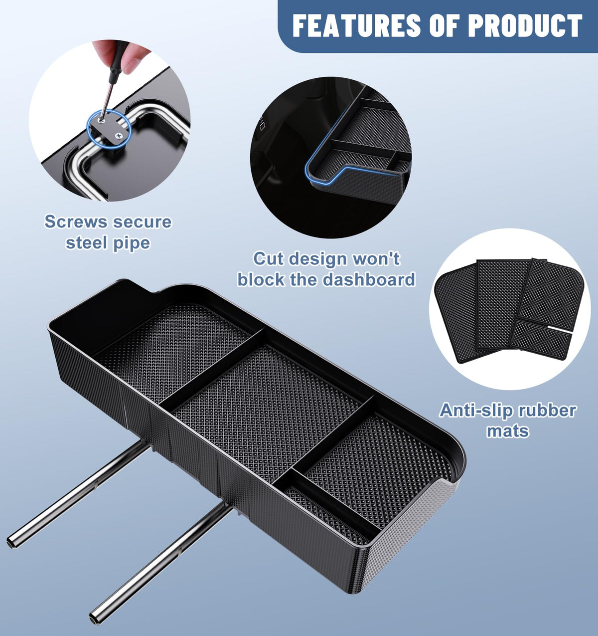 Sinvanho organizer in use holding phone and wallet for easy access