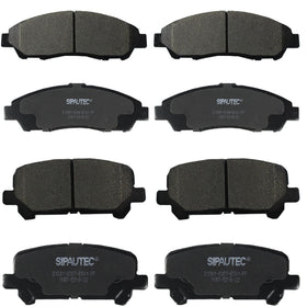 SIPAUTEC front pads packaging showing fitment and cleaner wheels benefit