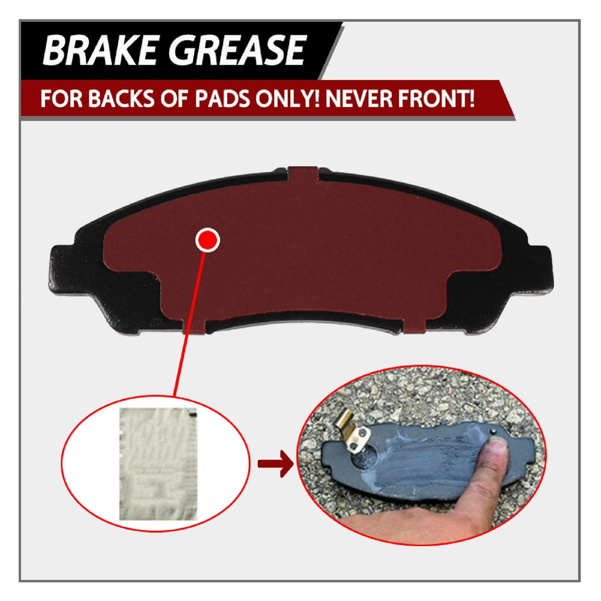 SIPAUTEC front brake pad installed on Corolla wheel, demonstrating OEM fitment benefit