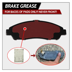 SIPAUTEC front brake pad installed on Corolla wheel, demonstrating OEM fitment benefit