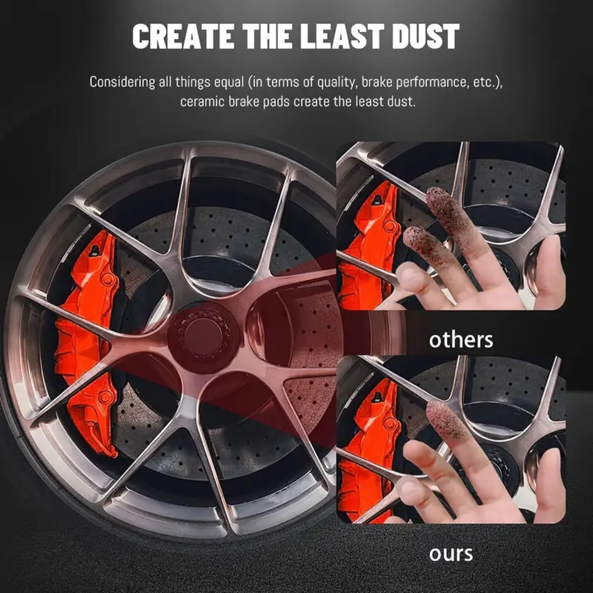 SIPAUTEC rear pad detail with chamfer and slot, preventing noise and uneven wear