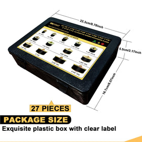 Siptenk open case with labeled sizes offering organized transport and storage