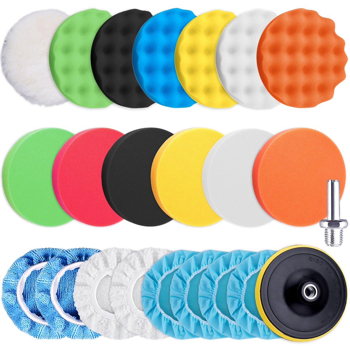 SIQUK kit front packaging showing all 23 pieces for versatile polishing