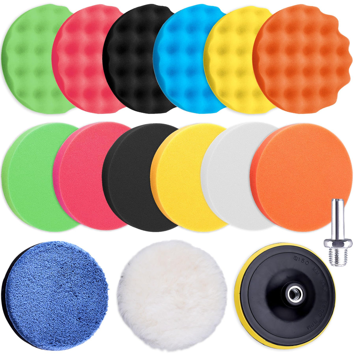 SIQUK front packaging showing full 16-piece pad kit and accessories for easy selection
