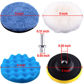 SIQUK microfiber and wool pads side-by-side delivering fine gloss and strong cutting power