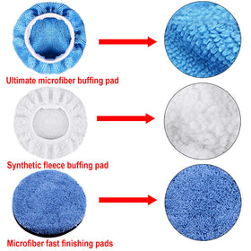 SIQUK wool buffing pad fiber detail for aggressive correction benefit