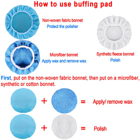 SIQUK wool buffing pad detail useful for stronger cut and oxidation removal