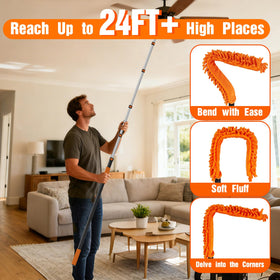 SISUPASSIE pole next to person for scale illustrating easy handling