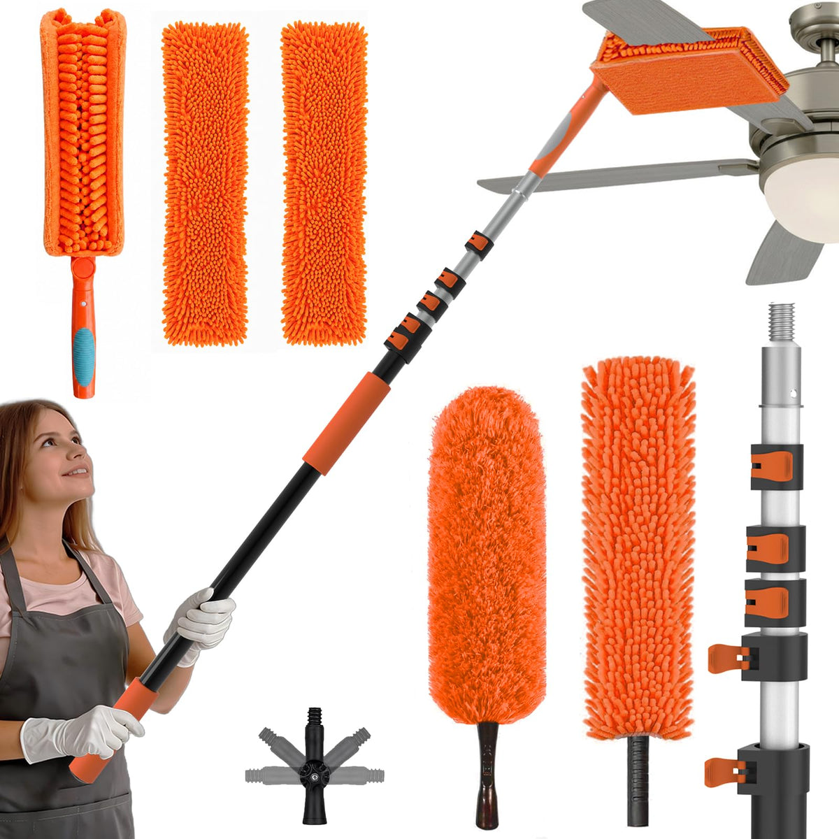 SISUPASSIE telescopic pole fully extended demonstrating high reach