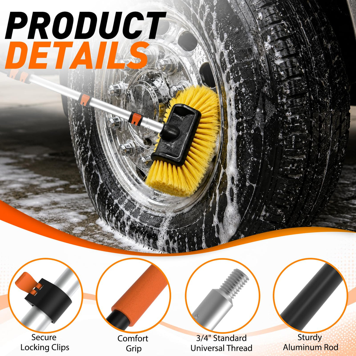 SISUPASSIE telescoping pole fully extended cleaning high areas safely from ground