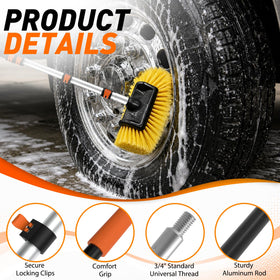 SISUPASSIE telescoping pole fully extended cleaning high areas safely from ground