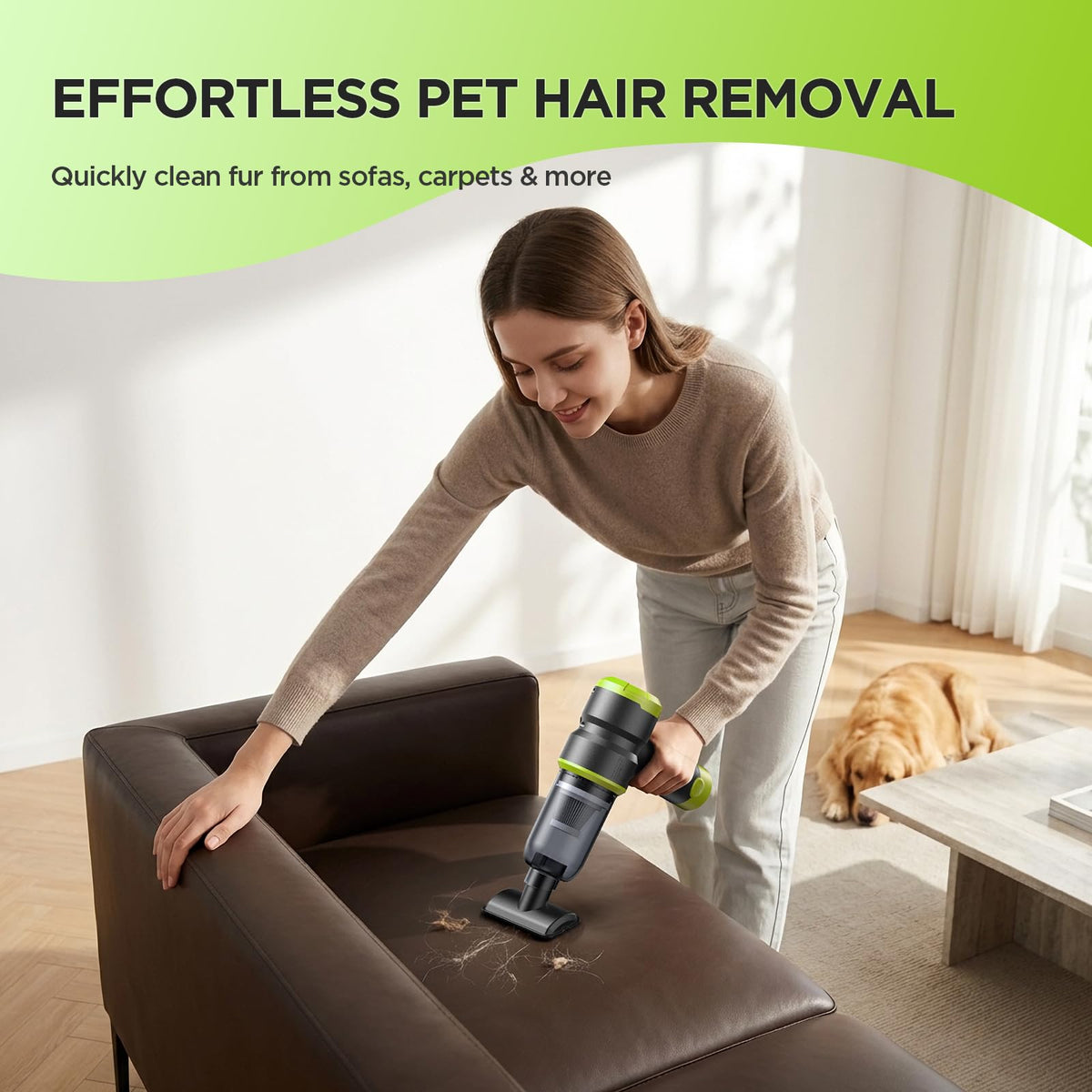SIX CRAFTSMEN green finish detail showing texture and build quality, stylish compact cleaning