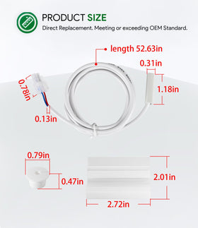 sixcow thermistor next to ruler showing probe dimensions, confirms correct fit