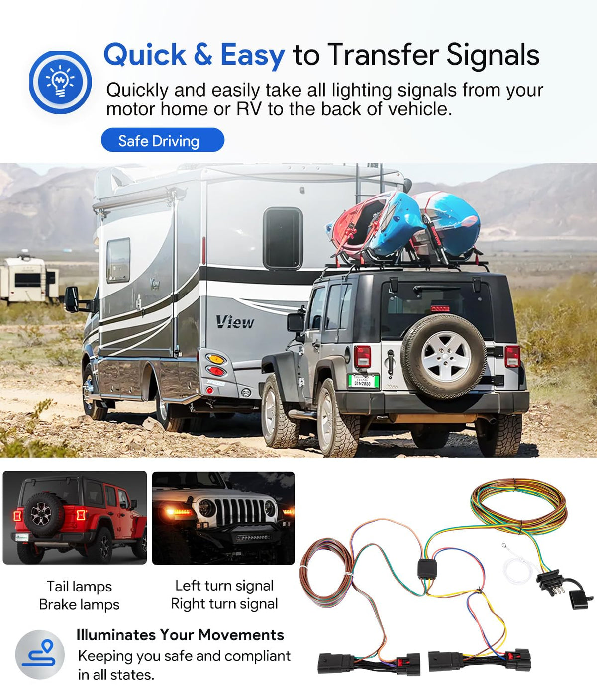 sixcow harness routed underbody with zip ties for tidy routing and reduced wear