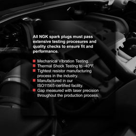 Sixity Auto NGK plugs on workbench in workshop showing professional readiness