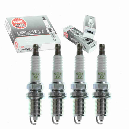 Sixity Auto NGK V-Power front packaging showing four plugs and brand benefit