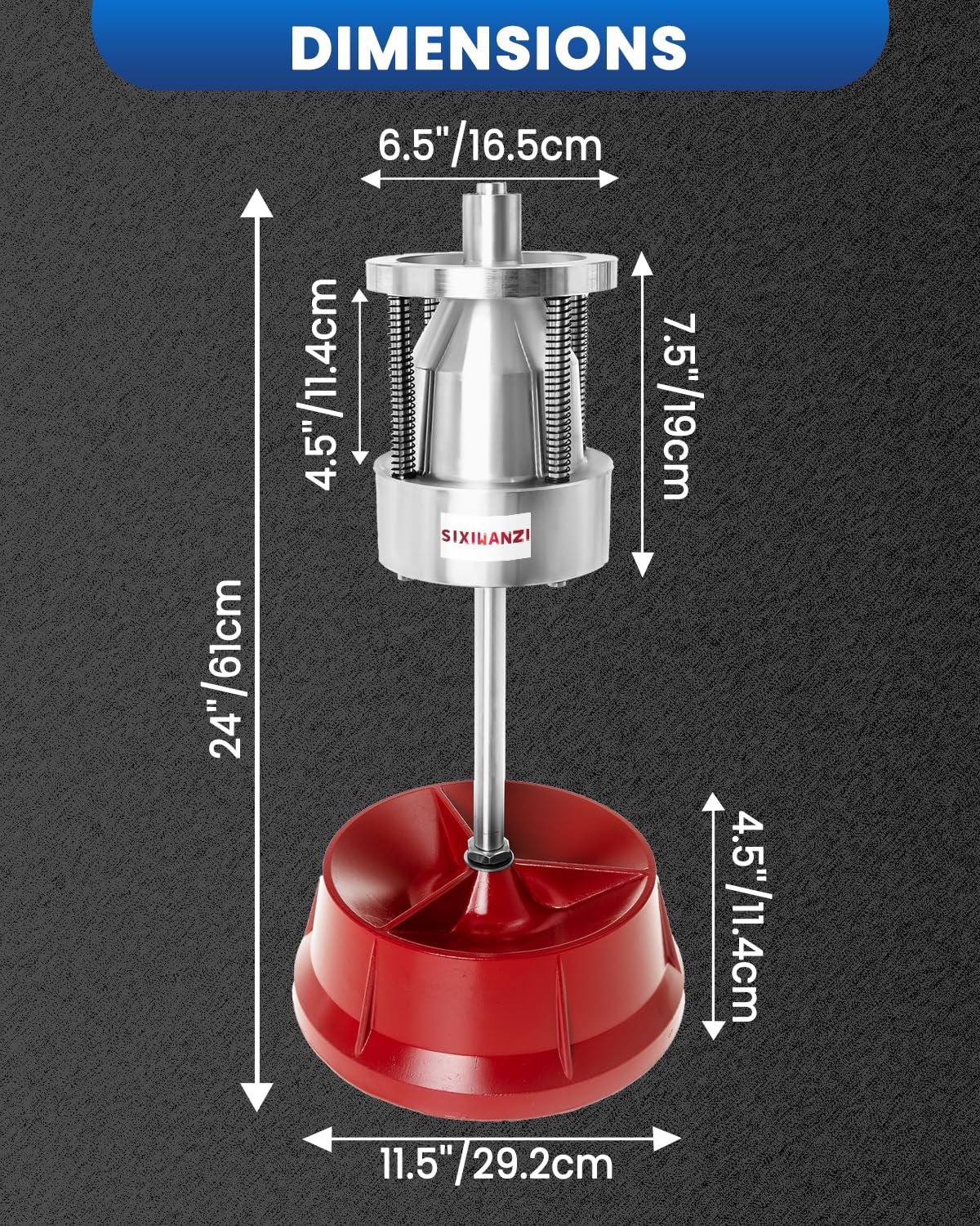 SIXIWANZI aluminum alloy shaft detail highlighting durable construction