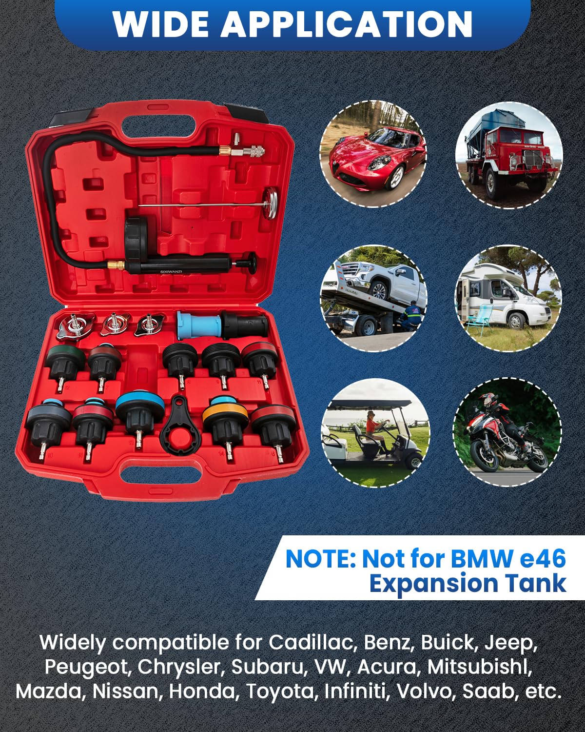 SIXIWANZI blow-molded case with components stored for portable shop organization benefit