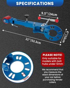 SIXIWANZI fender roller installed in wheel well creating extra tire clearance safely