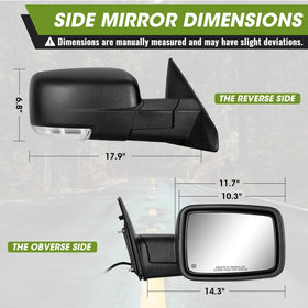 Siziom mirror mounted on Ram truck restoring factory appearance