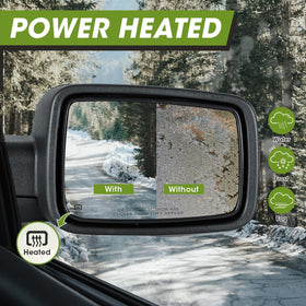 Siziom mirror next to hand showing scale and ergonomic size