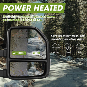 Siziom telescoping extended while towing a trailer for wider view
