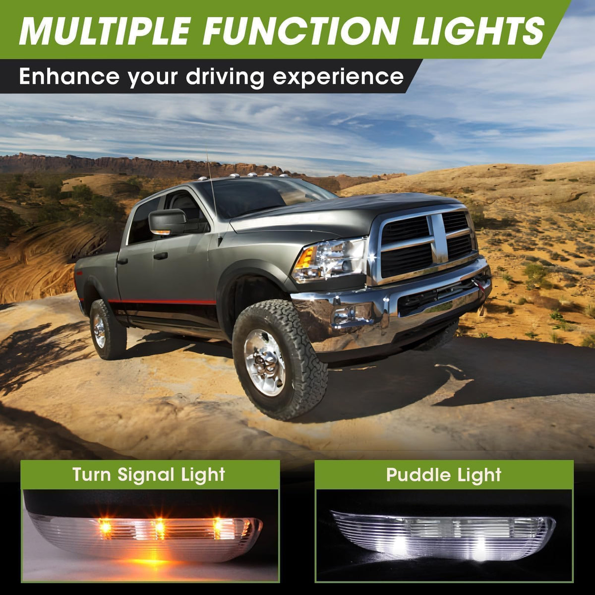 Siziom turn signal and puddle light detail improving side visibility