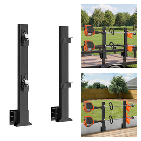 SJPULMO front view of lockable trimmer rack showing stability and secure storage