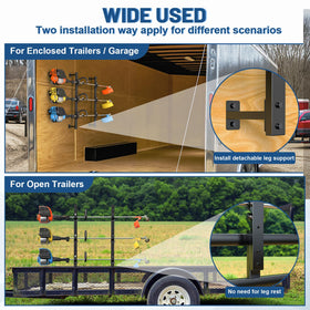 SJPULMO rack with tape measure showing 6.57-inch clearance and fit