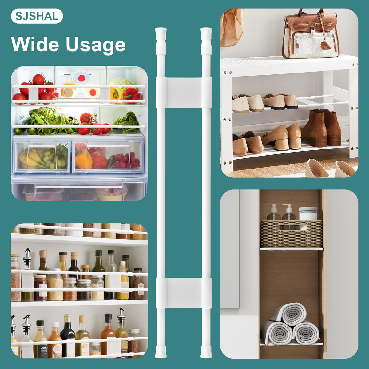 SJSHAL packaging display with four sets ready for multiple uses