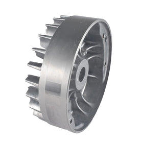 SJVLXHI flywheel center hub closeup showing keyway and threaded holes for secure mounting