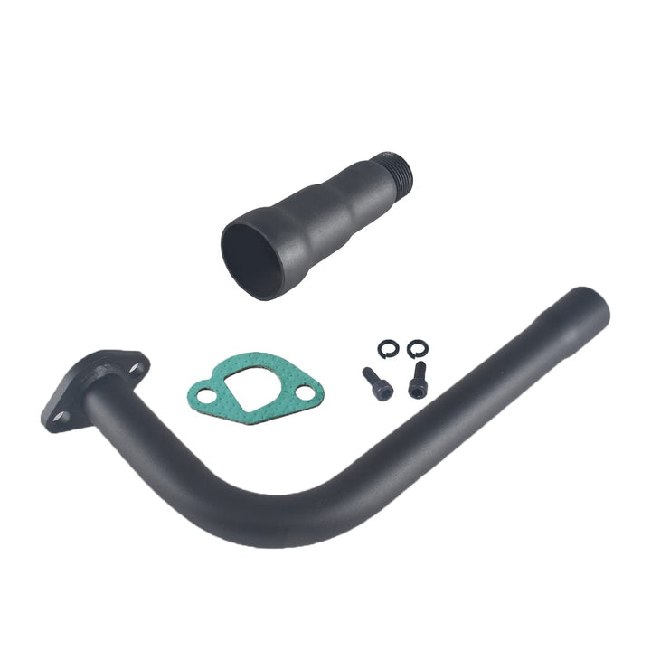 SJVLXHI front view of black exhaust header showing fit and finish benefits