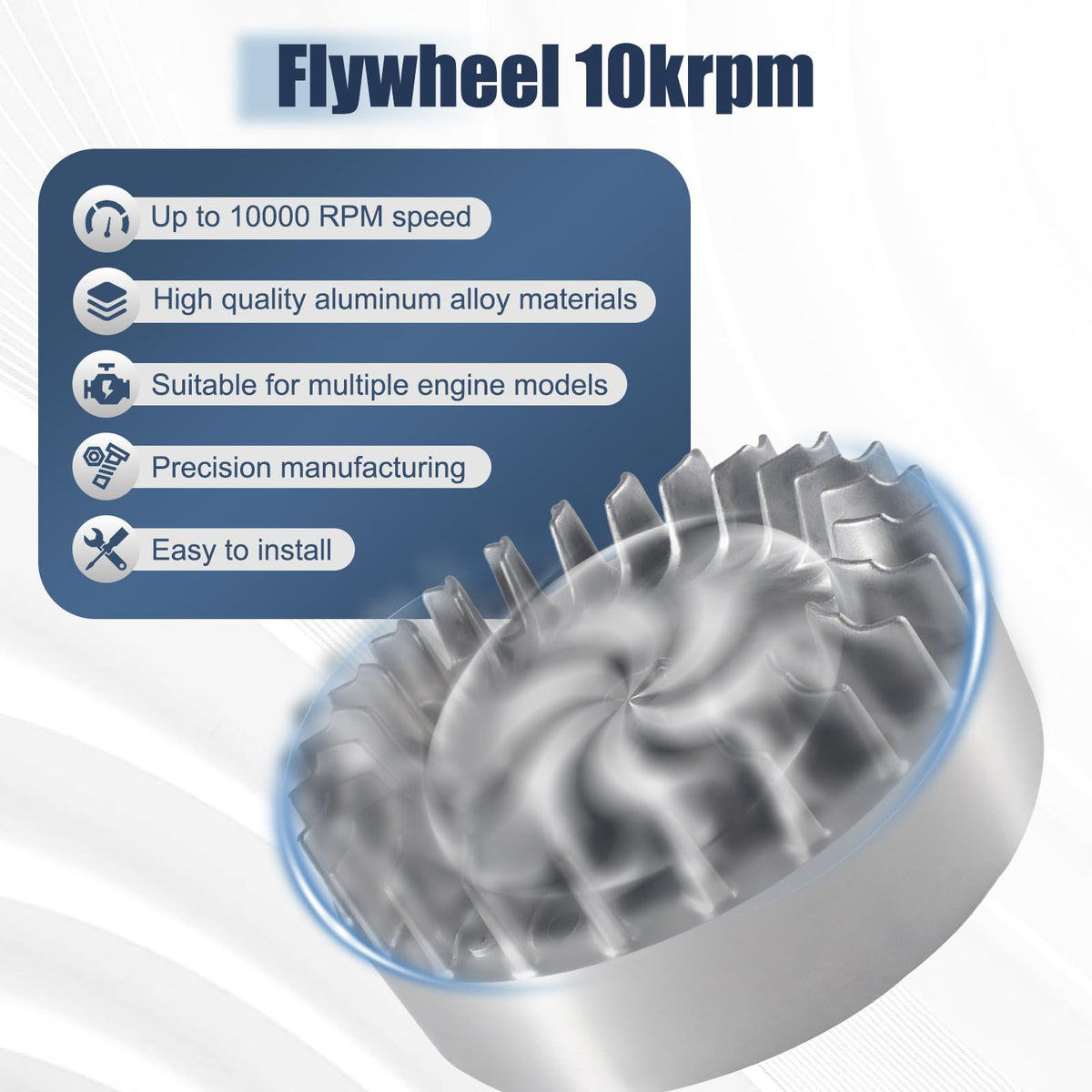 SJVLXHI flywheel installed on Predator-style engine demonstrating compatibility