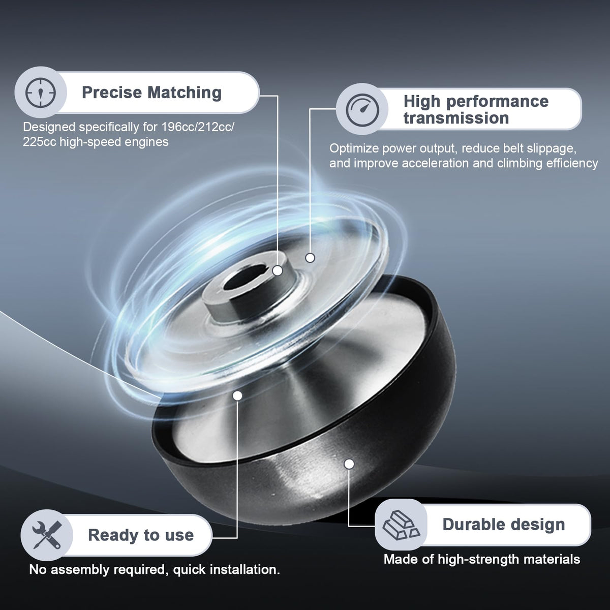 SJVLXHI bore and keyway detail showing precise 3/4 inch fit benefit