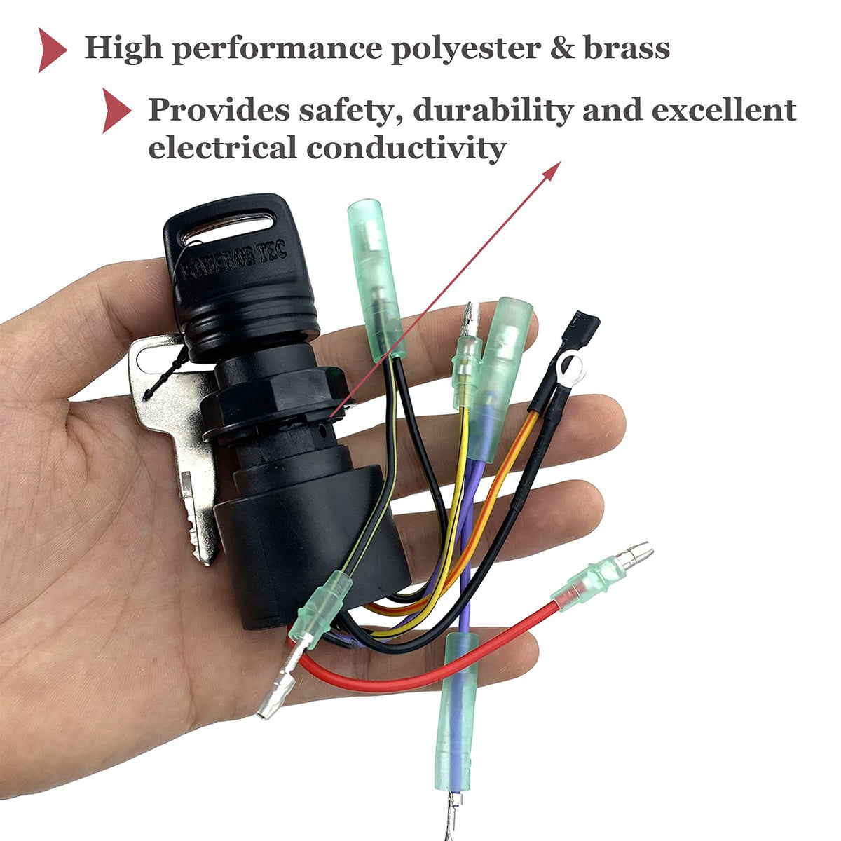 SKARUMMER ignition switch with two keys included for immediate use and a spare key advantage