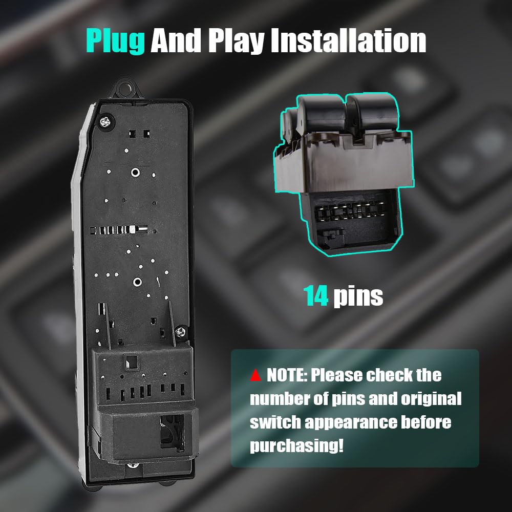 SKCEIDA switch installed in driver door demonstrating fit and easy replacement