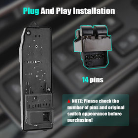 SKCEIDA switch installed in driver door demonstrating fit and easy replacement