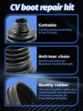SKCOAUTO CV boot installed on an axle demonstrating a tight weatherproof seal