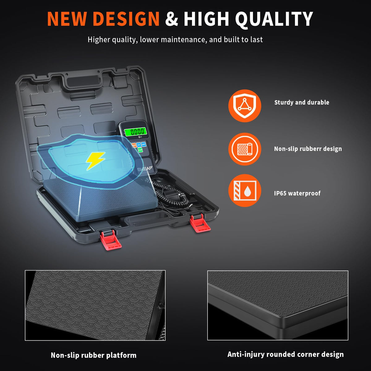 SKEAP open carrying case with scale and accessories for secure transport