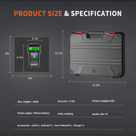 SKEAP technician using scale in the field for fast accurate weighing