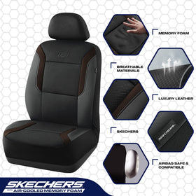 Skechers air-cool mesh detail highlighting breathable cooling benefit
