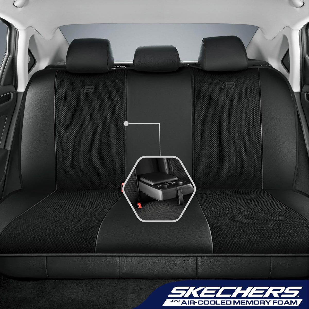 Skechers air-cool mesh texture highlighting breathability and cooler seating
