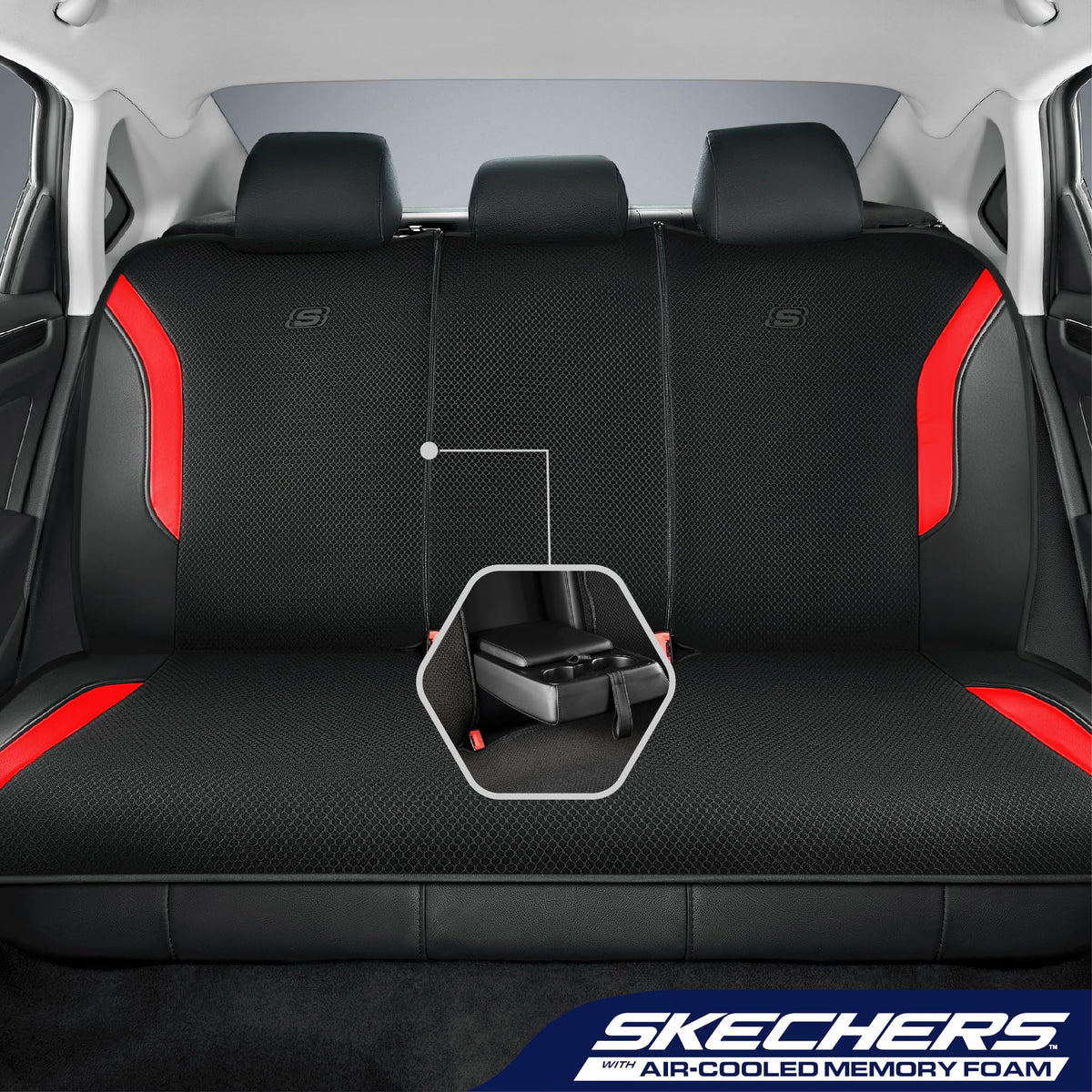 Skechers air-cool mesh detail improving airflow and cooler seating