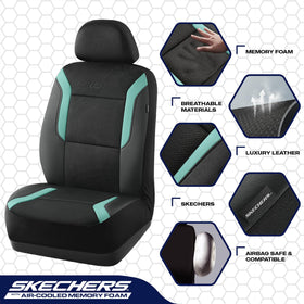Skechers Air-Cool mesh texture close-up for breathability and cooler seating