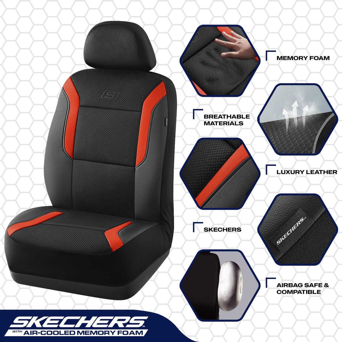 Skechers Air-Cool mesh detail showing breathability and airflow
