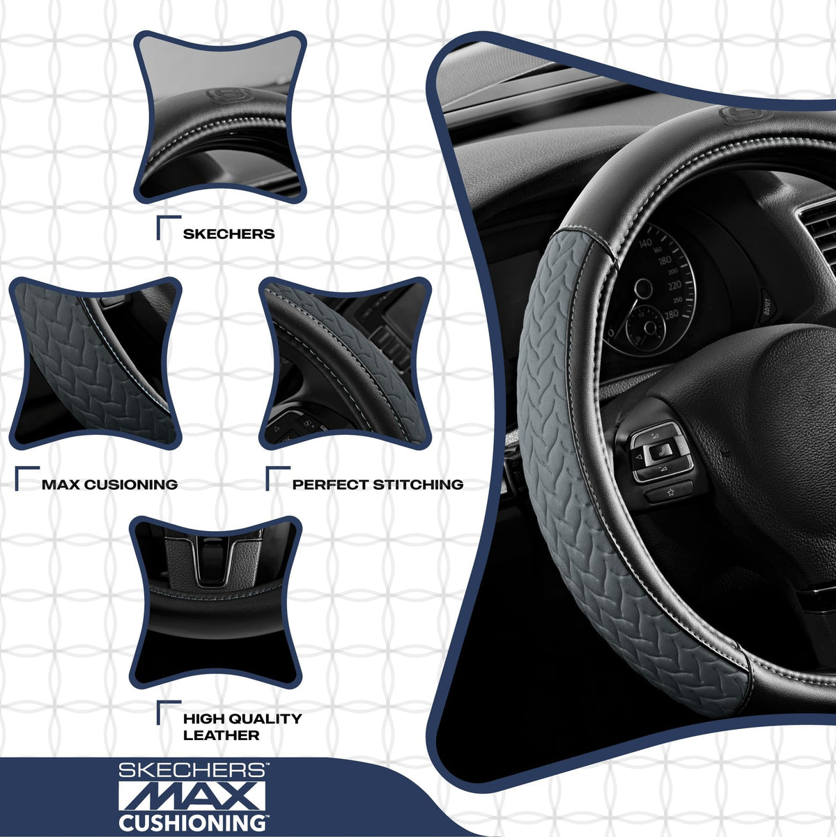 Skechers anti-slip inner lining detail showing secure hold on wheel