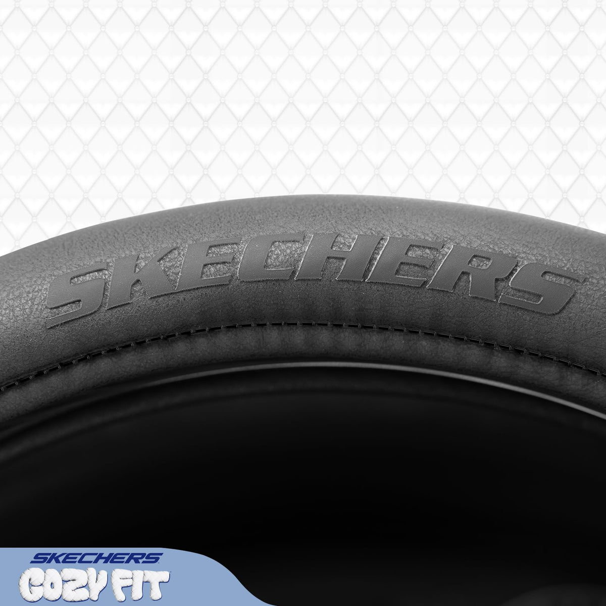 Skechers label and stitching detail indicating brand quality
