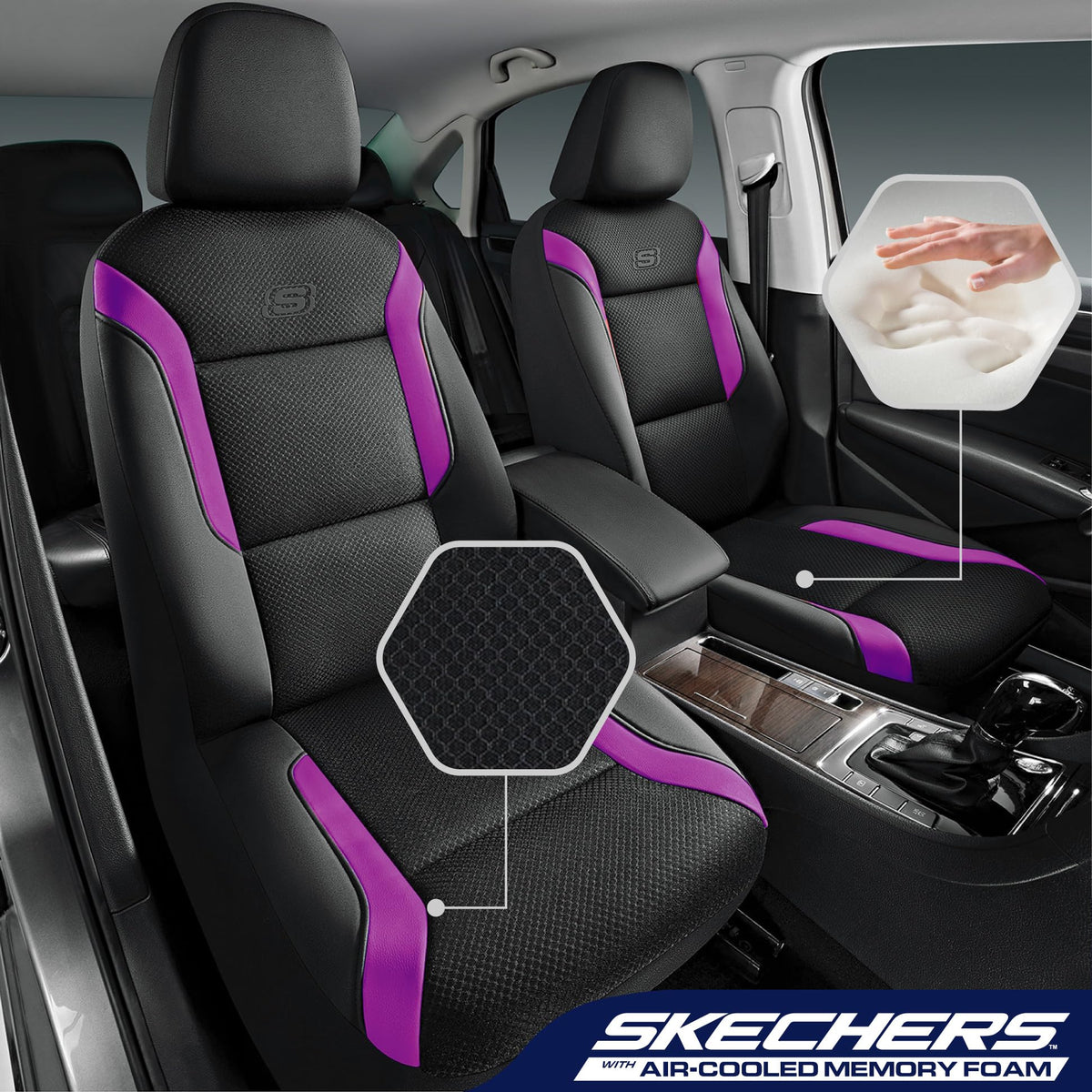 Skechers memory foam close-up highlighting contouring support